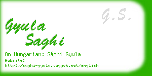 gyula saghi business card